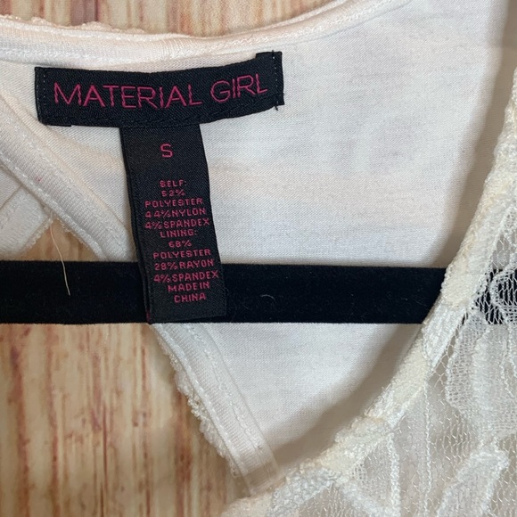 Material Girl Lace Dress Size Small Junior. Pullover Keyhole Back Winter White - Picture 5 of 9